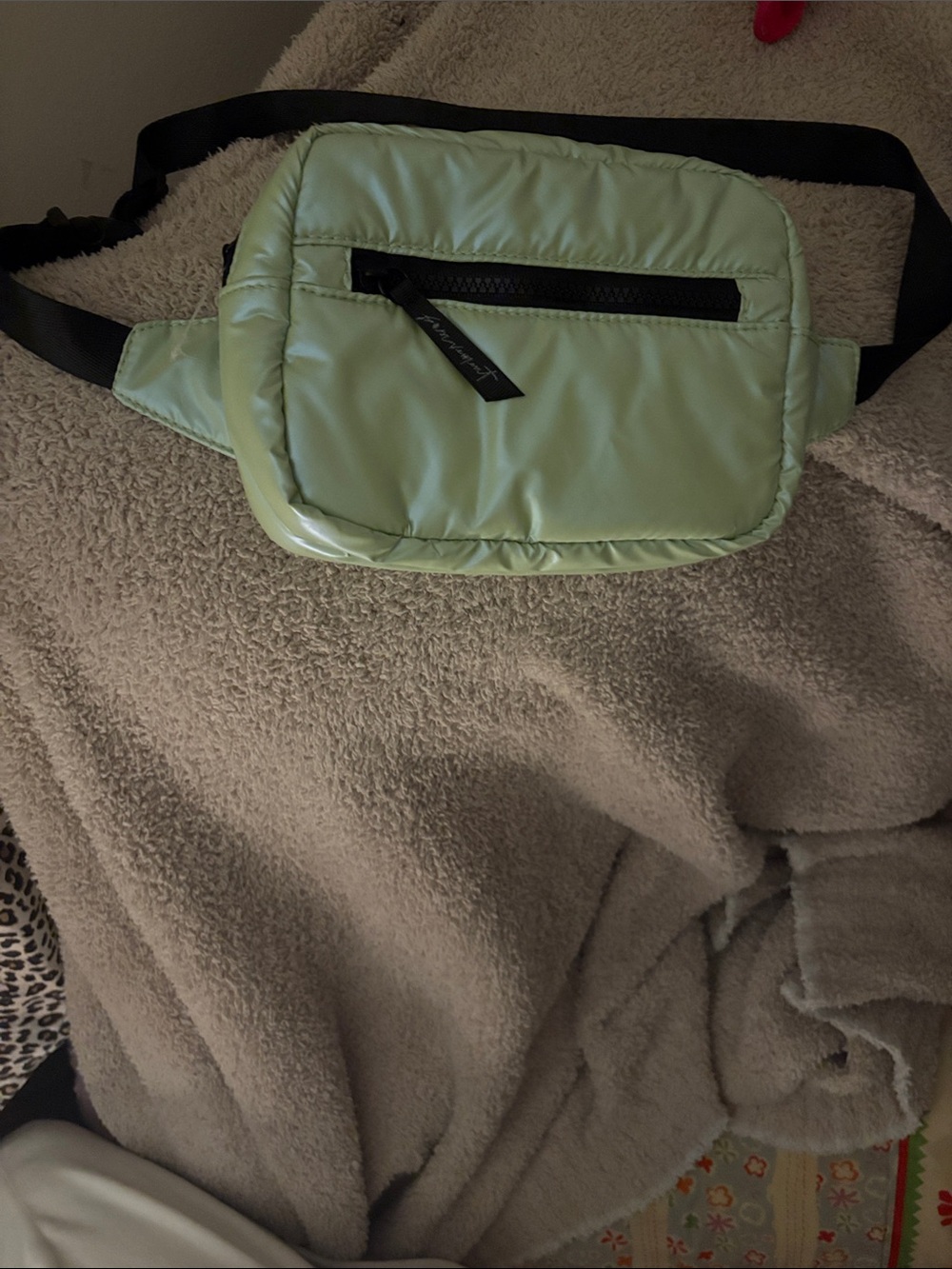 FP Movement by Free People Light Green Quilted Belt Bag